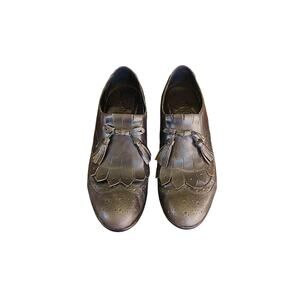 Born Brown Leather Kiltie Tassel Oxford Shoes Size 9 Dark Academia
